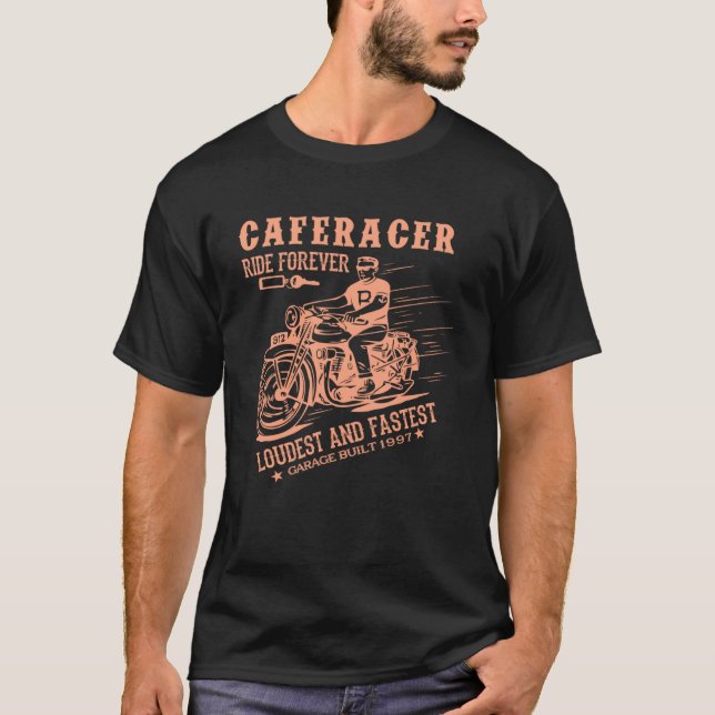 T-shirt Personnbike Custom Bikes Motos Oldschool (Devant)