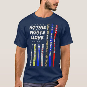 T-shirt Personne aux États-Unis ne combat seul le premier