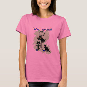 T-shirt Personne auxiliaire de bâton de vétérinaire ave