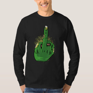 T-shirt Personne courageuse au doigt d'honneur zombie