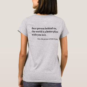 T-shirt Personne Derrière Moi, Arrière Chemise D'Impressio