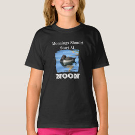 T-shirt Personne du matin qui dort noir blanc canard