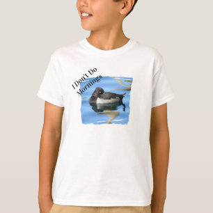 T-shirt Personne du matin qui dort noir blanc canard