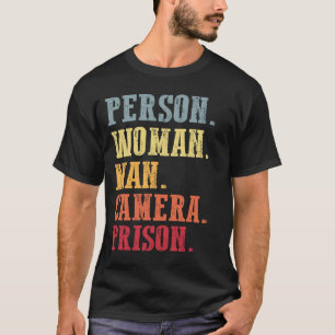 T-shirt Personne Femme Homme Caméra Prison