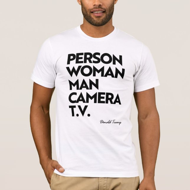 T-SHIRT PERSONNE FEMME HOMME CAMERA T.V. (Devant)