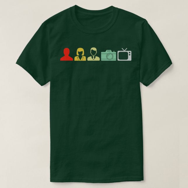 T-shirt Personne Femme Homme Caméra TV - 2 (Design devant)