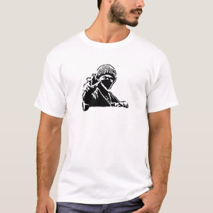 T-shirt Personne masquée avec la fronde