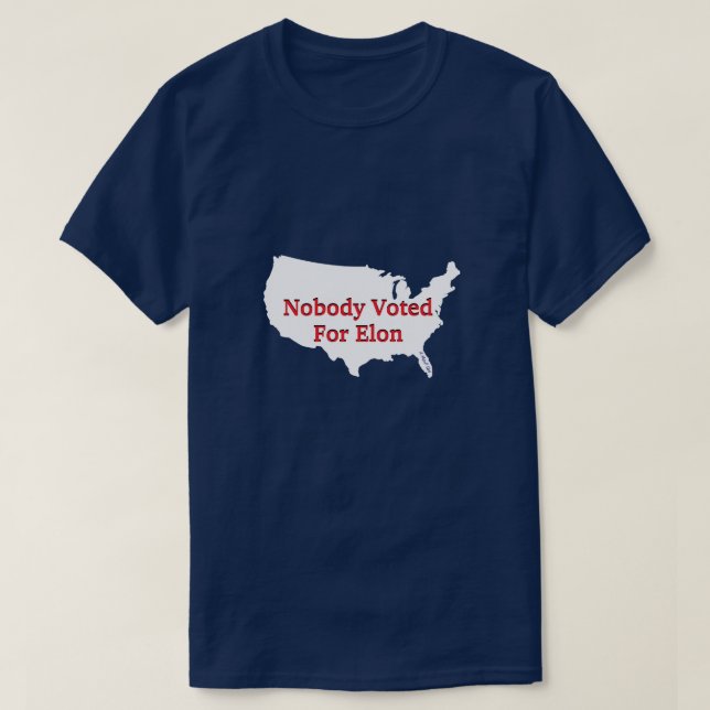 T-shirt Personne n'a voté pour Elon - Une chemise MisterP (Design devant)