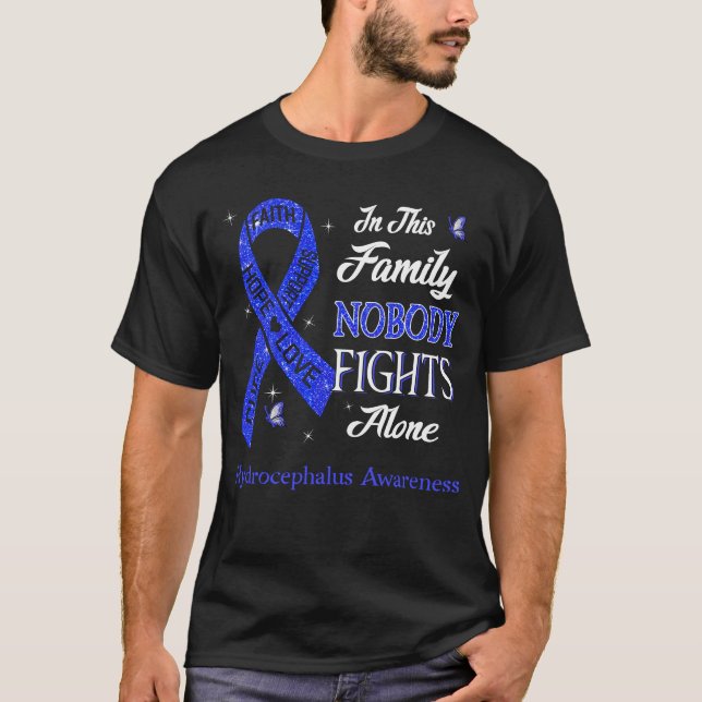 T-shirt Personne ne combat seul la sensibilisation à l'hyd (Devant)