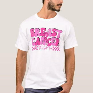 T-shirt Personne ne combat seul le cancer du sein drapeau 
