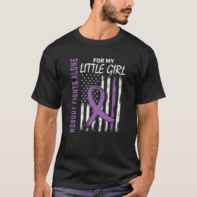 T-shirt Personne ne combat seul petite fille fille Epileps (Devant)