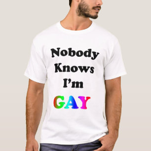 T-shirt Personne ne sait que je suis gai