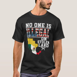 T-shirt Personne n'est illégal sur les dons de terres volé