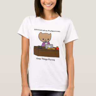 T-shirt Personnel administratif Cute Cat Personnaliser