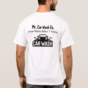 T-shirt Personnel de lavage de voiture Logo d'entreprise C