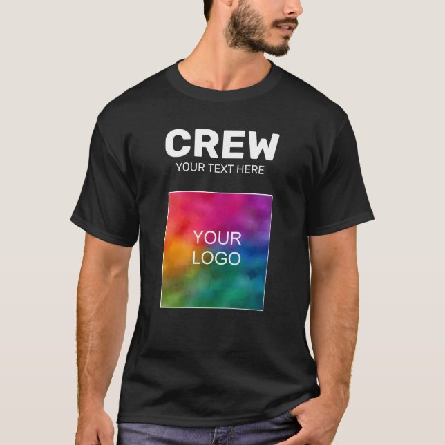 T-shirt Personnel de l'équipage Votre logo ici Imprimé à d (Devant)