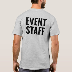 T-shirt Personnel de l'événement en gras Texte noir avant 