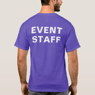 T-shirt Personnel de l'événement - Violet, facile à lire