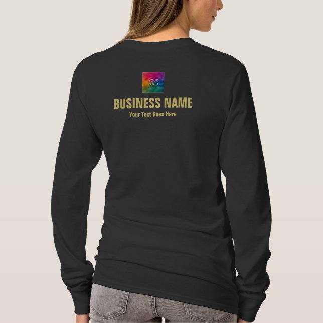 T-shirt Personnel Employé Charger Logo Femmes Noir Et Or (Dos)
