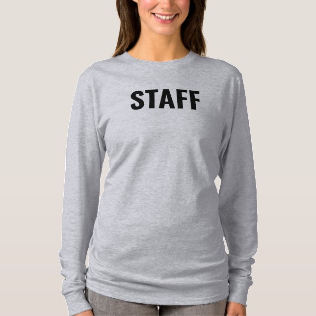 T-shirt Personnel Personnalisé Femme Longue Manche Gris (Devant)