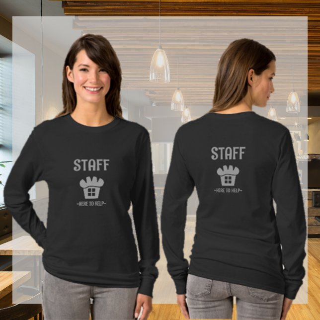 T-shirt Personnel Uniforme Boulangerie Design Noir (Créateur téléchargé)