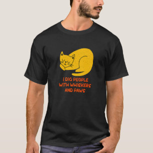 T-shirt Personnes avec Whiskers et pattes Chat Amis Kitten