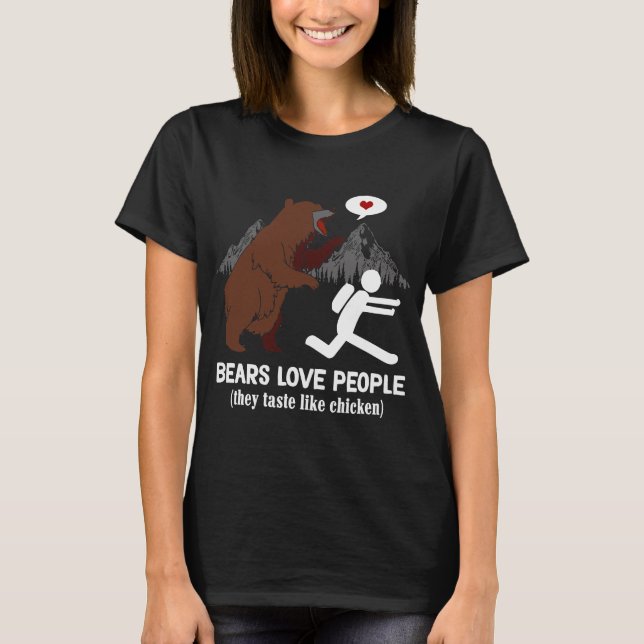 T-shirt Personnes d'amour d'ours qu'ils goûtent comme le (Devant)
