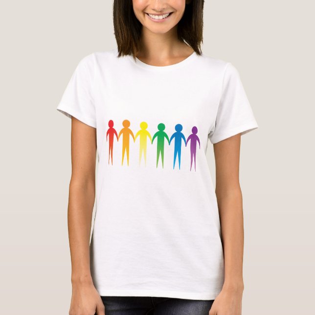 T-shirt Personnes d'arc-en-ciel (Devant)