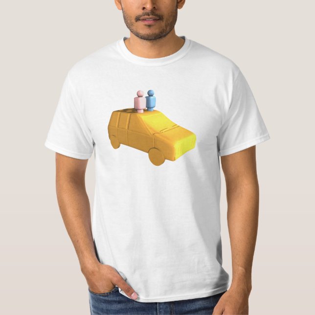 T-shirt Personnes mariées de cheville dans une voiture (Devant)