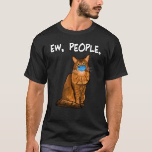 T-shirt Personnes Somali Ew Drôle de Chat Portant un Masqu