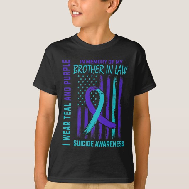 T-shirt Perte De Cadeaux De Frère En Droit Suicide Awar (Devant)