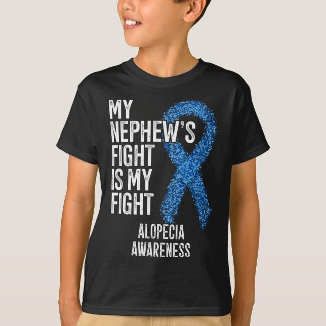 T-shirt Perte de cheveux My Nephew's Fight Is My Fight Alo (Devant)