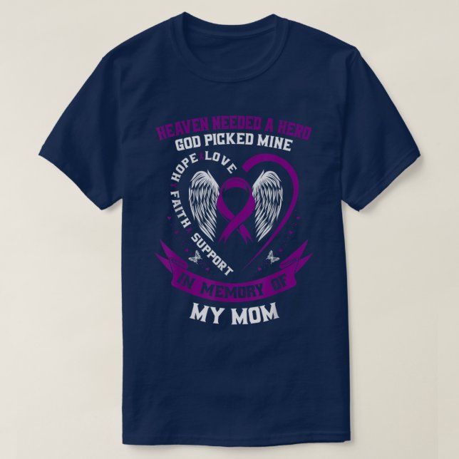 T-shirt Perte du deuil de mère Alzheimer Me Sensibiliser (Design devant)