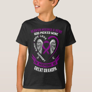 T-shirt Perte pourpre de mon grand grand-père cancer du pa