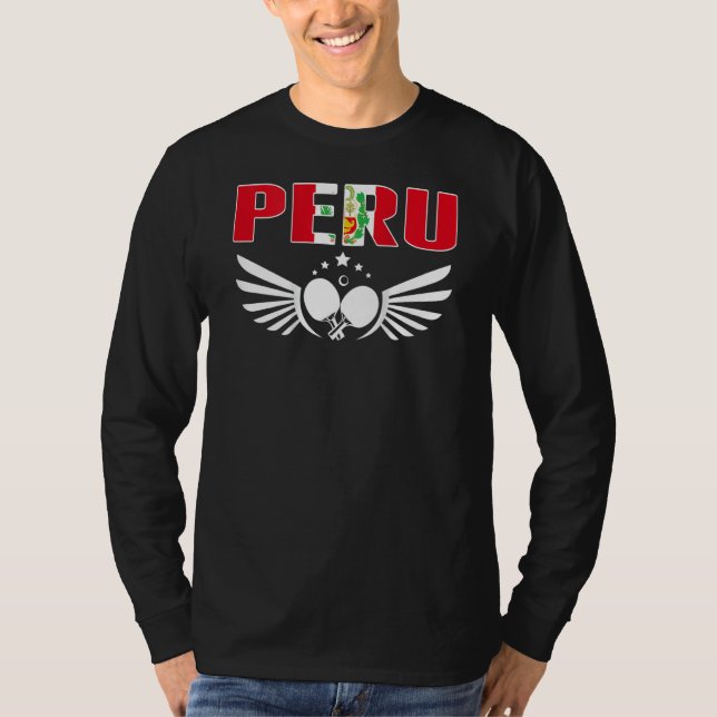 T-shirt Peru Table Tennis   Support Peruvian Ping Pong Tea (Devant)