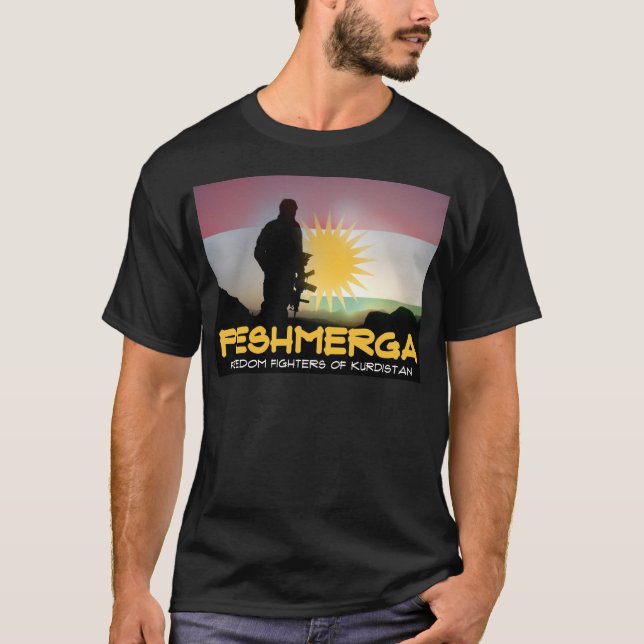 T-shirt Peshmerga - COMBATTANTS de LIBERTÉ du KURDISTAN (Devant)