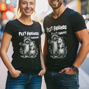 T-shirt Pest Friends Forever Blanc Imprimer Femmes