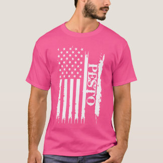 T-shirt Pesto Etats-Unis déprimé avec le drapeau américain