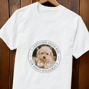 T-shirt Pet Memorial Certifié Good Boy Photo personnalisée