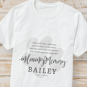 T-shirt Pet Memorial Moderne Élégant Simple Chic Paw