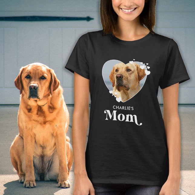 T-shirt Pet Mom Photo personnalisée Chien personnalisé (Créateur téléchargé)
