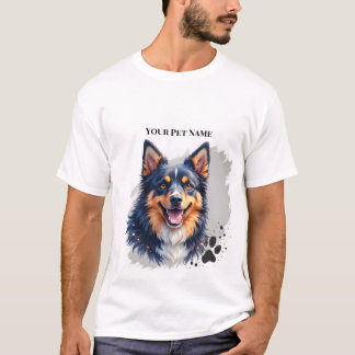 T-shirt Pet’s Simple Modern Name & Photo Custom Design