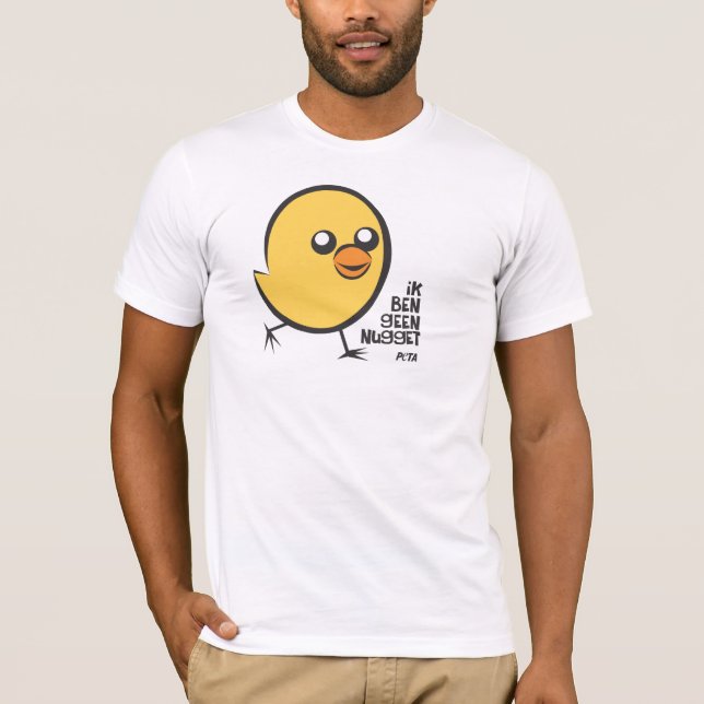 T-shirt PETA Je ne suis pas un nugget (Devant)
