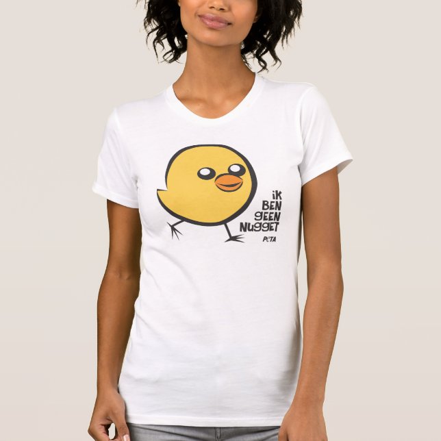 T-shirt PETA Je ne suis pas un nugget (Devant)