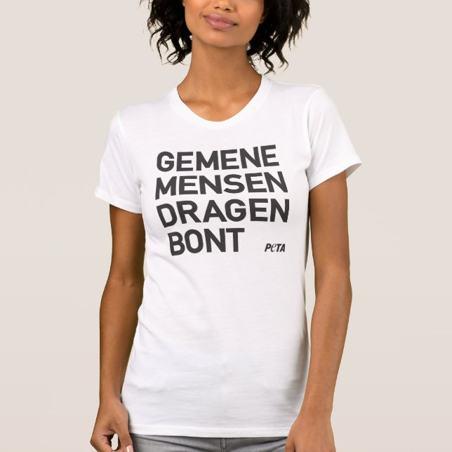 T-shirt PETA Municipalité Porte de la fourrure (Devant)