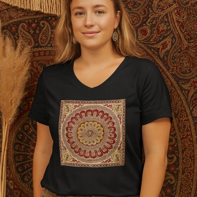 T-shirt Pétale de Lotus Blossom du Boho de l'Inde antique (Créateur téléchargé)