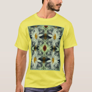 T-shirt Pétales de Fleur Blancs Abstraits