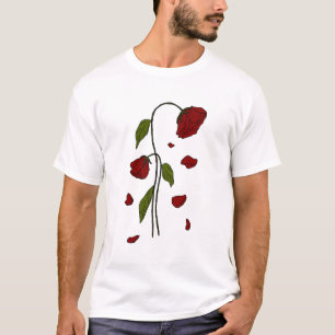 T-shirt Pétales en chute - Art Rose esthétique Dark Gothiq