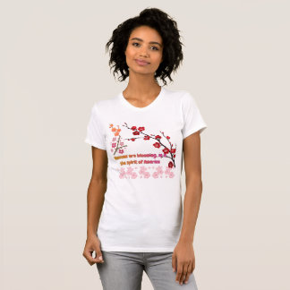 T-shirt Pétales en harmonie rose