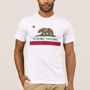 T-shirt Petaluma : Drapeau de pièce en t de la Californie